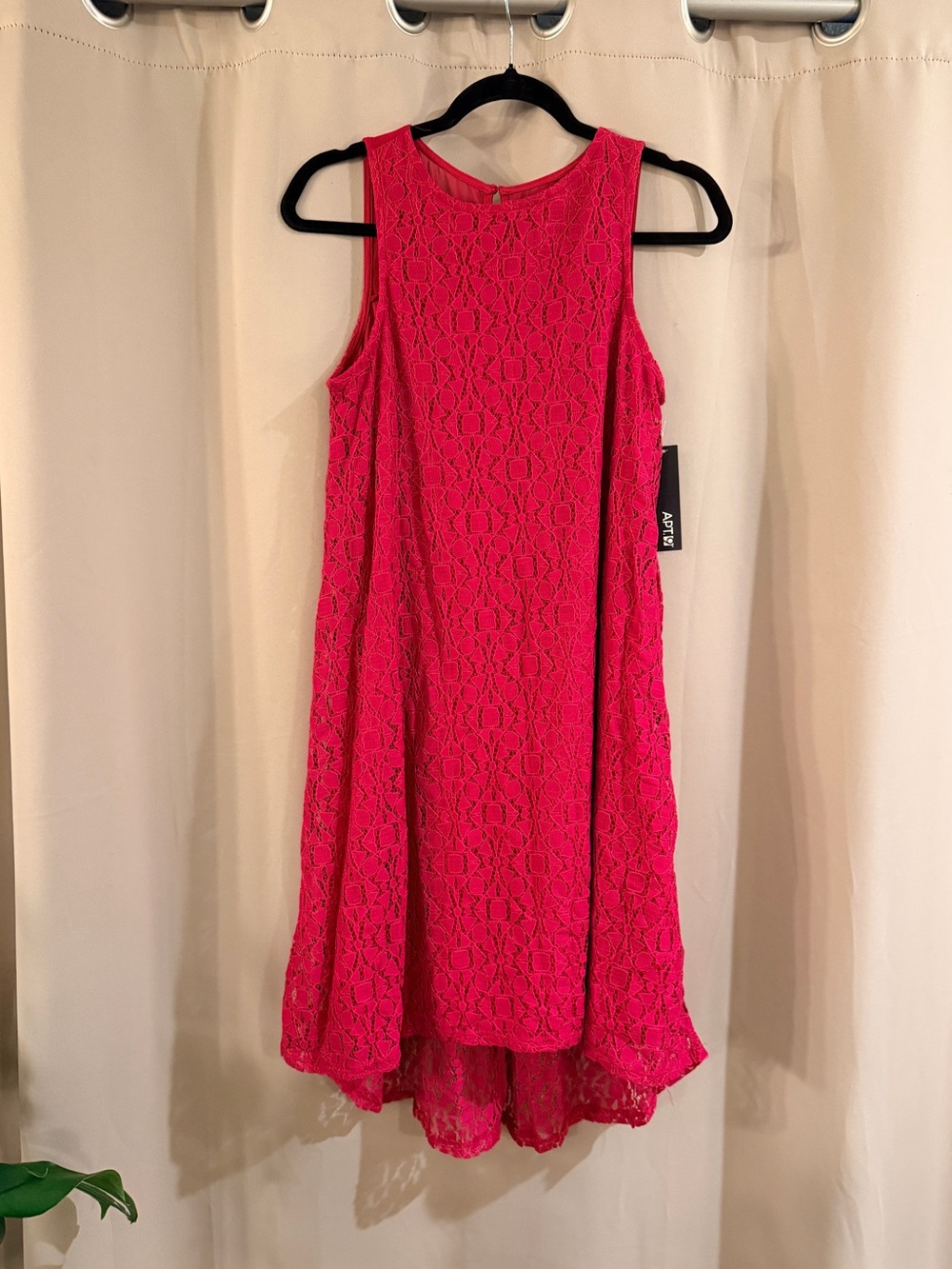 Apt. 9 Bright Pink Lace High-Low Sleeveless Dress